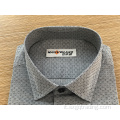 Camicia jacquard manica lunga collo alto formale maschile